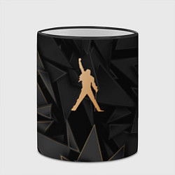 Кружка 3D Queen golden poly, цвет: 3D-черный кант — фото 2