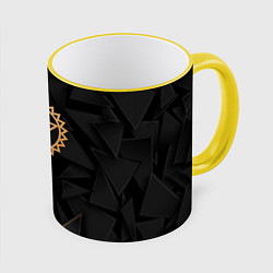 Кружка 3D Black Butler golden poly, цвет: 3D-желтый кант