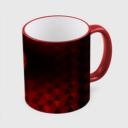 Кружка 3D AC Milan red poly, цвет: 3D-красный кант