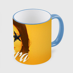 Кружка 3D Фильм Анора, цвет: 3D-небесно-голубой кант