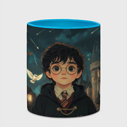 Кружка 3D Гарри Поттер и замки, цвет: 3D-белый + небесно-голубой — фото 2