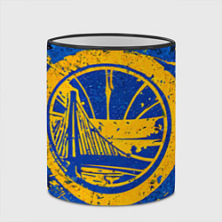 Кружка 3D Логотип Голден Стэйт Уорриорз, цвет: 3D-черный кант — фото 2