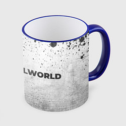 Кружка 3D Palworld - white gradient по-горизонтали, цвет: 3D-синий кант