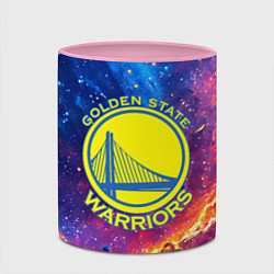 Кружка 3D Голден Стэйт Уорриорз в космосе, цвет: 3D-белый + розовый — фото 2