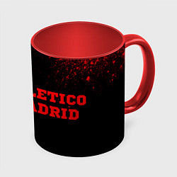 Кружка 3D Atletico Madrid - red gradient по-горизонтали, цвет: 3D-белый + красный