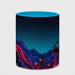 Кружка 3D Psychedelic music art, цвет: 3D-белый + небесно-голубой — фото 2