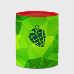 Кружка 3D Green Day green poly, цвет: 3D-белый + красный — фото 2
