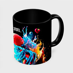 Кружка 3D Все дуреют с этого десерта, цвет: 3D-белый + черный