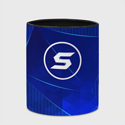 Кружка 3D Skillet blue poly, цвет: 3D-белый + черный — фото 2