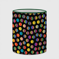 Кружка 3D Конфетти, цвет: 3D-зеленый кант — фото 2