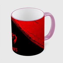 Кружка 3D Scorpions - red gradient, цвет: 3D-розовый кант