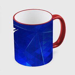 Кружка 3D Need for Speed blue poly, цвет: 3D-красный кант