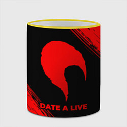 Кружка 3D Date A Live - red gradient, цвет: 3D-желтый кант — фото 2