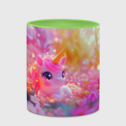 Кружка 3D Маленькая милая единорожка, цвет: 3D-белый + светло-зеленый — фото 2