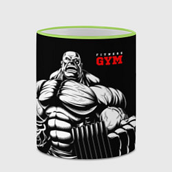 Кружка 3D Fitness GYM - jock, цвет: 3D-светло-зеленый кант — фото 2
