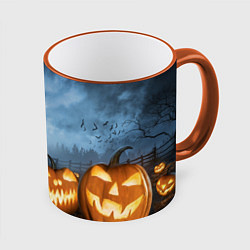 Кружка 3D Костюмы для halloween, цвет: 3D-оранжевый кант