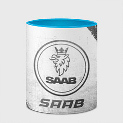 Кружка 3D Saab - white gradient, цвет: 3D-белый + небесно-голубой — фото 2