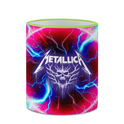 Кружка 3D Metallica - neon glow, цвет: 3D-светло-зеленый кант — фото 2