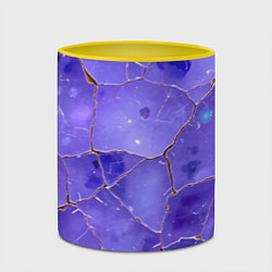 Кружка 3D Срез аметиста, цвет: 3D-белый + желтый — фото 2