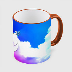 Кружка 3D Portal закат, цвет: 3D-оранжевый кант