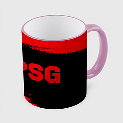 Кружка 3D PSG - red gradient по-горизонтали, цвет: 3D-розовый кант