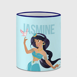 Кружка 3D Jasmine princess - big pictures, цвет: 3D-синий кант — фото 2