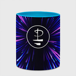Кружка 3D Pink Floyd neon energy, цвет: 3D-белый + небесно-голубой — фото 2