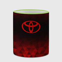 Кружка 3D Toyota red poly, цвет: 3D-светло-зеленый кант — фото 2