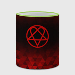 Кружка 3D HIM red poly, цвет: 3D-светло-зеленый кант — фото 2
