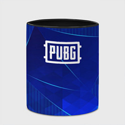 Кружка 3D PUBG blue poly, цвет: 3D-белый + черный — фото 2