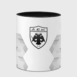Кружка 3D AEK Athens white poly, цвет: 3D-белый + черный — фото 2