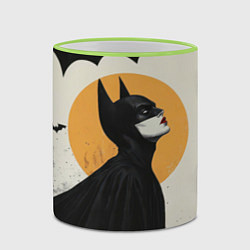 Кружка 3D Девушка Бэтмен, цвет: 3D-светло-зеленый кант — фото 2