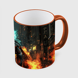 Кружка 3D Бэтмен эпик, цвет: 3D-оранжевый кант