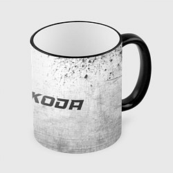 Кружка 3D Skoda - white gradient по-горизонтали, цвет: 3D-черный кант
