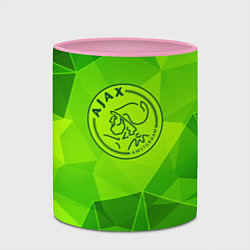 Кружка 3D Ajax green poly, цвет: 3D-белый + розовый — фото 2