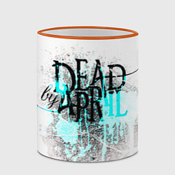 Кружка 3D Dead by april краски, цвет: 3D-оранжевый кант — фото 2