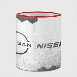 Кружка 3D Nissan - white gradient по-горизонтали, цвет: 3D-красный кант — фото 2