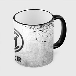 Кружка 3D Inter - white gradient, цвет: 3D-черный кант