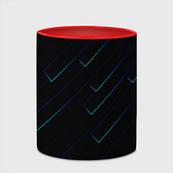 Кружка 3D Color blue black, цвет: 3D-белый + красный — фото 2