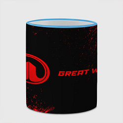 Кружка 3D Great Wall - red gradient по-горизонтали, цвет: 3D-небесно-голубой кант — фото 2