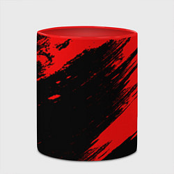 Кружка 3D Color red black line, цвет: 3D-белый + красный — фото 2