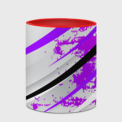 Кружка 3D Color white light pink, цвет: 3D-белый + красный — фото 2