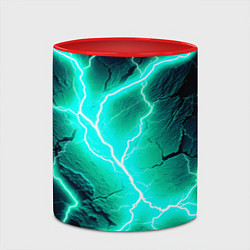 Кружка 3D Color light blue black, цвет: 3D-белый + красный — фото 2