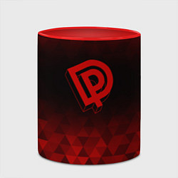 Кружка 3D Deep Purple red poly, цвет: 3D-белый + красный — фото 2