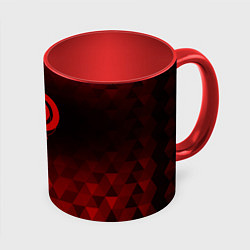 Кружка 3D Deep Purple red poly, цвет: 3D-белый + красный