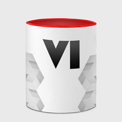 Кружка 3D GTA 6 white poly, цвет: 3D-белый + красный — фото 2