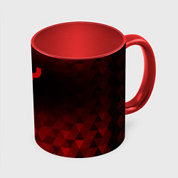 Кружка 3D Judas Priest red poly, цвет: 3D-белый + красный