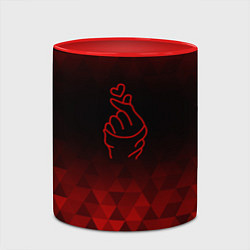 Кружка 3D K Pop red poly, цвет: 3D-белый + красный — фото 2