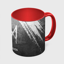 Кружка 3D Watch Dogs - grey gradient, цвет: 3D-белый + красный