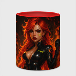 Кружка 3D Пламенная Мавуика - Genshin Impact, цвет: 3D-белый + красный — фото 2